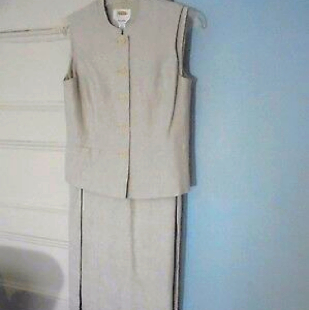 TALBOT'S Talbots linen dress w/lined vest